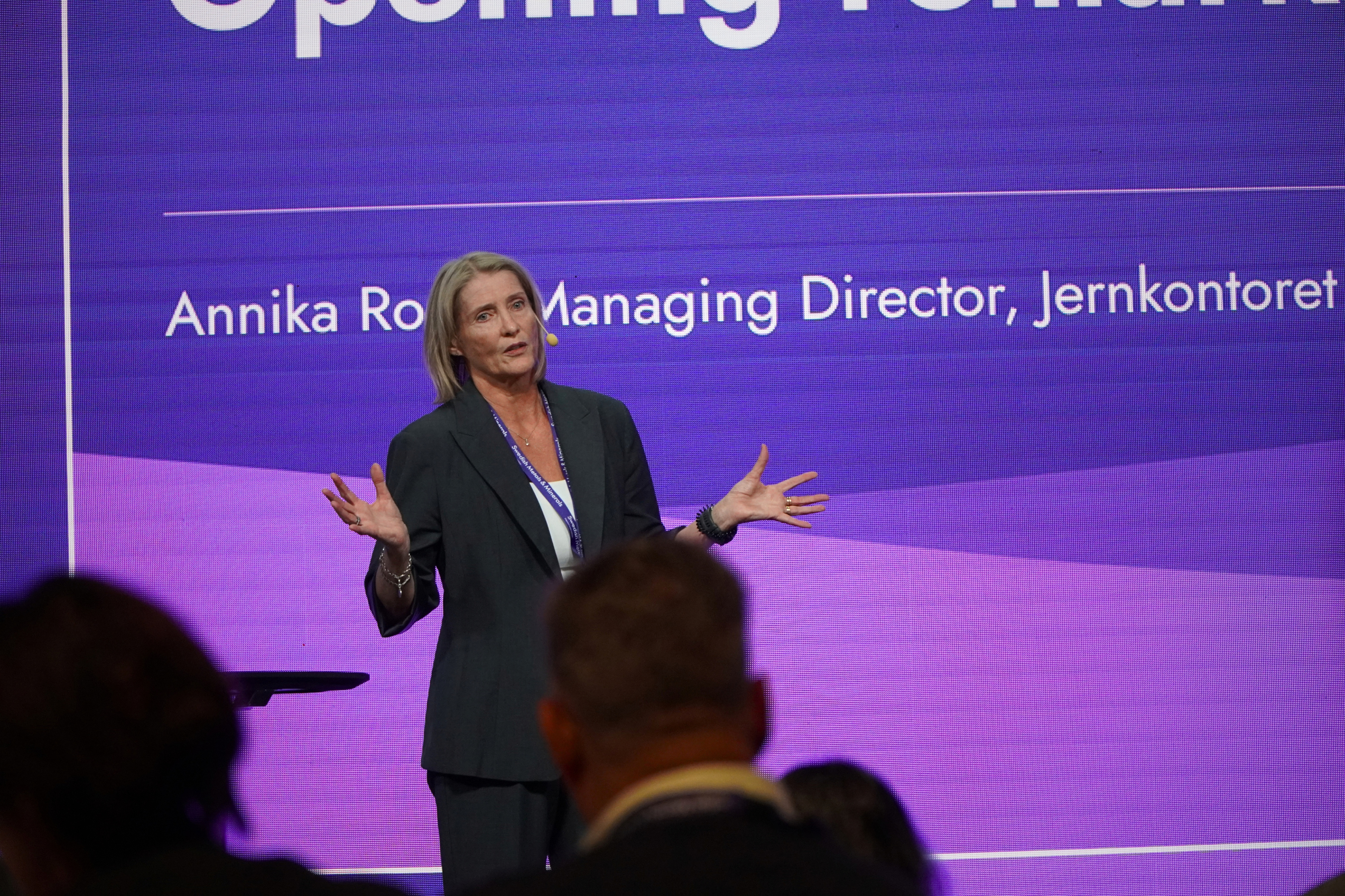 Annika Roos, vd på Jernkontoret, inleder Swedish Metals & Minerals
