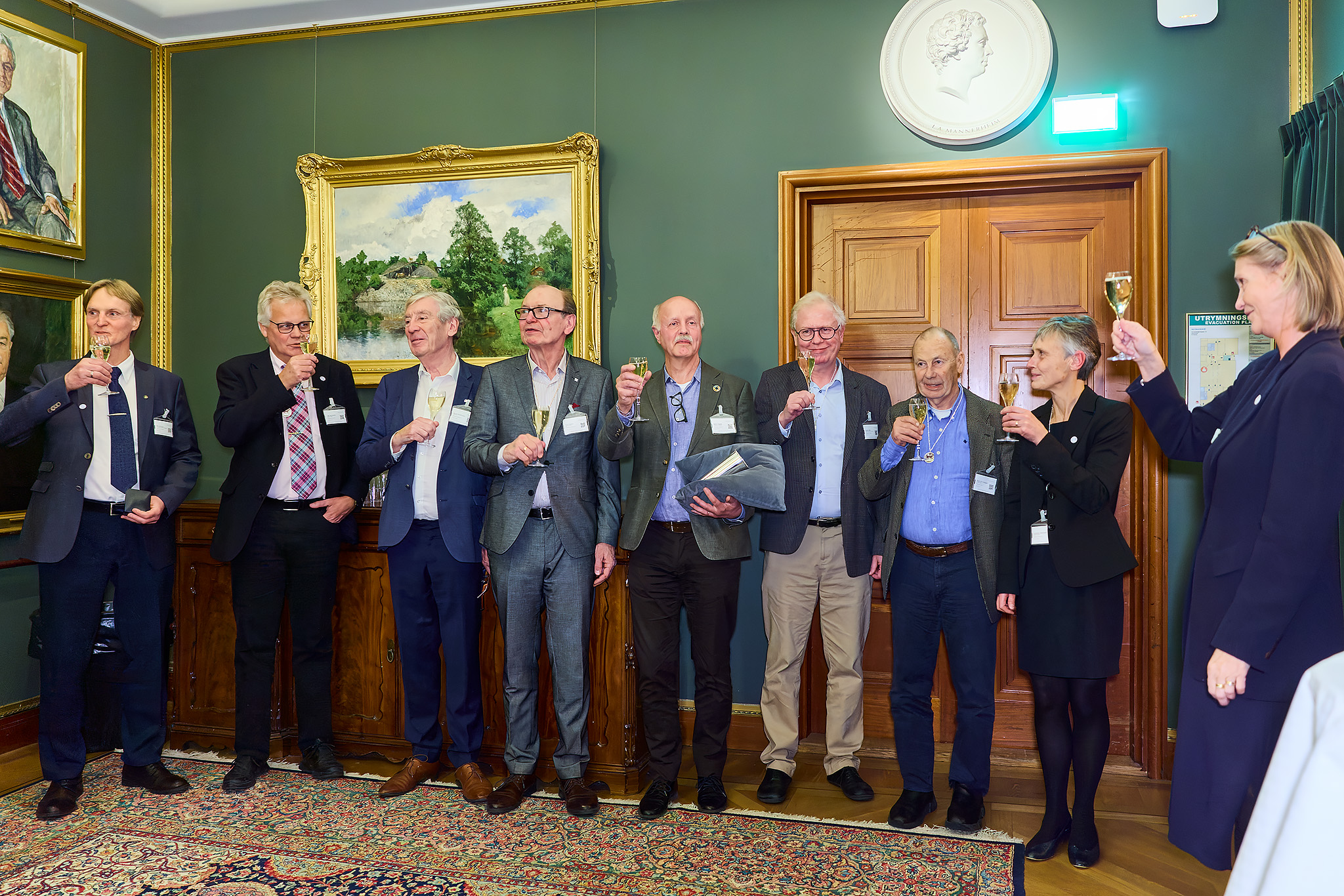 Jernkontorets medaljoerer och mottagare av beloeningsjetonger vid hundraarsjubileet
